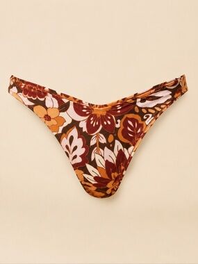 Wild Fable Floral Low Rise High Leg Cheeky Bikini Bottom M NWT
